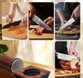 Miniatyrbild 2 av 5: Rolling Knife Sharpening Kit with Diamond Disc and 15° 20° Angle Guide for Kitchen Knives, Wood Color
