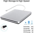 Miniatyrbillede 2 af 5: Ekstern CD/DVD-drev USB 3.0 Type-C CD DVD Ultratynd Bærbar Brænder Slot-type (Guld)
