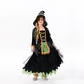 Heksekostume Halloweenkostume med hat (Grøn-XL)