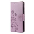 For Samsung Galaxy A22 5G Butterfly Flower Pattern Horizontal Flip Leather Case with Holder & Card Slots & Wallet