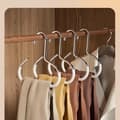 10-pack - Non-slip - Space-saving - Storage Rack - Wardrobe Belt/Scarf Hooks - Suitable for displaying hats, vests, ties, scarves (white)