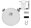 Rechargeable Mini Robot Vacuum Cleaner with Mop, Compact Floor Cleaning Machine White White White
