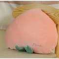 Peach Shaped Pillow & Creative Fruit Pillow & Vivid Plush Stuffed Cushion 45 cm (17.7\")