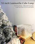 Miniatyrbild 5 av 5: Cube Lamp, Corded Northern Lights Cube Ocean Wave Projector Light Aurora Glow