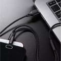 Miniatyrbilde 2 av 5: 3-i-1 Micro USB / Lightning / USB Type-C USB-kabel Svart