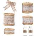 NA/Ruller 2M Jute Blondestoff, Jute Rullestoff for Bryllup Julefeiring Manuelt Arbeidspakke