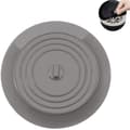 Sink Stopper Universal - Hand-Operated Drain Plug for Bathroom Sink - Rubber Kitchen Plug for Bathtub and Sink Grey Grey