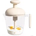 Portable Mixer Cup with Hand Press, Transparent for Butter, Cream, Smoothies, Batter, Kitchen Utensil
