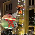 150 cm Climbing Santa Claus on Ladder with LED Lights & Remote Control