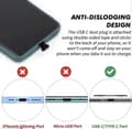 Pikkukuva 2 / 5: 3 kpl USB Type-C -pölytulppia, silikoniset portinsuojat Type-C-laitteille, pölysuoja irrotettavalla tarralla, musta Type-C type-c