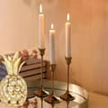 Miniatyrbilde 5 av 5: Lysestaker i messing, vintage og moderne lysholdere i metall