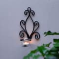 Miniatyrbilde 4 av 5: 2 stk vintage veggmonterte lysestaker, kreative jernlys