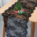 Miniatyrbilde 1 av 5: 75x 300cm Vintage Svart Blondeløper til Bryllup - Vintage Rustikk Blondeløper - Blondeløper