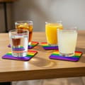 Miniatyrbild 3 av 3: 4-Pack - Coasters Pride - Coasters for Glasses multifärg multicolor