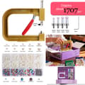 Manual Pearl Setting Tool Kit, Upgraded Handheld Rivet Machine for DIY Jewelry and Crafts