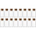 16 pcs 8 ml Small Glass Bottles with Cork, Decorative Bottles, Mini Bottles, Cute Storage Jars, 22 x 40 mm