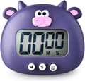 Digital kökstimer LCD-display magnetisk nedräkningstimer, kökstimer för matlagning nedräkning barntimer Lila Purple