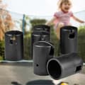 1 Set Trampoline Enclosure Pole Attachments Durable High Strength Smooth Edge Super Stability Trampoline Enclosure Pole Safety Brackets With Screws Trampo