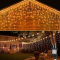 Miniatyrbild 1 av 5: 15m LED Icicle Lights with 8 Lighting Modes, String Lights with Memory Function and Timer for Outdoor Party, Christmas Decoration