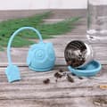 Miniatyrbilde 4 av 5: Ugle Silikon Teinfuser / Flytende Paraply med Urte- og Krydderfilter — Gjenbrukbar Tesil med Stropp.