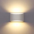 Innendørs Vegglampe Hvit LED Vegglampe 7W Varmhvit Moderne Gips