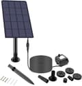 Solar Powered Square Split Fountain for Outdoor Use, Garden, Stone Water Decoration