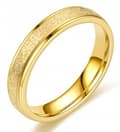 GOLD ENGAGEMENT RING STEEL 316L size 25