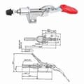 Miniatyrbillede 2 af 5: 5-pak justerbare vippeklemmer med hurtigudløserhåndtag til push-pull-operationer, slagklemmemekanisme 301AM-model sølv Silver