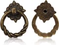 Miniatyrbilde 3 av 5: Vintage bronse dråperingknotter, 6 stk, skuffehåndtak til skap
