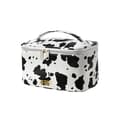 Waterproof PU Leather Makeup Bag, Portable Toiletry Bag, Travel Makeup Case, Cow Pattern Storage Bag-tfrf