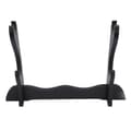 Wooden Samurai Sword Stand, 2-Tier Holder for Katana Wakizashi Home Collection Black