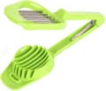 Egg Slicer Mushroom Tomato Fruit Slicer with Long Handle Slicer with ABS Alloy Stainless Steel Blades Multifunctional Kitchen Accessories Cooking Tools