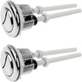 Toalettknapper - Doble spyleknapper - 38 mm - Toalettbeslag - Forkrommet - Sølv
