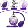 Miniatyrbild 3 av 5: Crystal Art Refillable Perfume Diffuser - 100ml Vintage Style Handbag Spray Bottle, Long Spray, Leak-Proof (Purple)