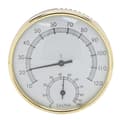 {hw} Sauna Thermometer Wall Mounted Clear Scale Physical Induction Stainless Steel Hygrometer