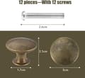 Miniatyrbild 4 av 5: 12 pcs Vintage Cabinet Knobs, Stylish Drawer Knobs, Antique Brass Ki
