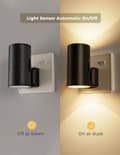 LED Nattlampa med Kontakt, [2-pack] Varmvit