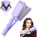 Deep Wave Curling Iron - Professional 32mm Thin Curling Iron, Adjustable Temperature (160°C-220°C) - Purple
