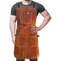Professional Leather Welding Apron for Men with 6 Pockets. Durable Flame Retardant Welding Apron and Protection for Blacksmiths - FX-