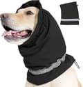 Dog Winter Earmuffs, Waterproof and Snowproof, Black, S (30-44 cm), Calming for Pets
