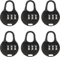 6-digit mini combination lock, 3-digit mini combination padlock, resettable mini combination padlock, for suitcases, lockers, stationery Locke