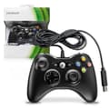 Xbox-controller - Kablet 360-controller med headsetstik (understøtter Xbox 360-konsol/PC) - Sort