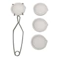 Small Meltable Ceramic Crucibles, Bowls, Cups, Set for Melting Gold, Silver, Copper with Tongs
