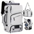 Convertible Travel Backpack Laptop Bag in Polyester with Shoe Compartment Not provided Silvery Gray Not provided Silvery Gray