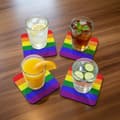 Miniatyrbild 2 av 3: 4-Pack - Coasters Pride - Coasters for Glasses multifärg multicolor
