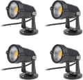 1 pc Cob LED 5W Spotlight Adjustable Garden Lighting Patio Lighting, 4000k, Warm White