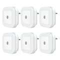 6-pack LED Night Light with Dusk Sensor for Hallway, Stairs, Bathroom, Kitchen, Bedroom, Nursery, Children's Room, Daylight White
