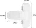 Miniatyrbild 3 av 5: 2-pack kylskåpslås för barn, kylskåpsdörrlås för barn, barnsäkerhet, kylskåpslås för kylskåpsdörr, frysdörr Vit White