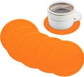 Coasters Set om 6, Silikon Halkfria Tvättbara Koppmattor Underlägg för Drycker Hem och Utomhus