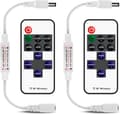 Miniatyrbild 1 av 5: 2PCS RF Mini LED Strip Controller, 11 Buttons RF Wireless Remote Control for Single Color RGB LED Strip 5